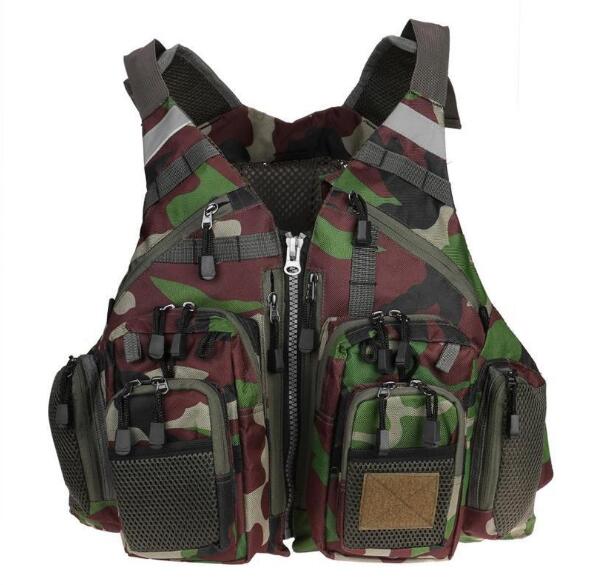 Multifunctional Fishing Life Vest Breathable Safety Utility Jacket Outdoor Sports
