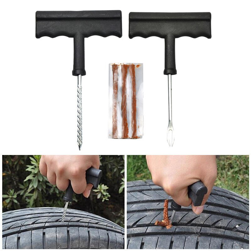 Tubeless Tyre Repair Kit Quick Seal Emergency Puncture Plug Vehicle Tool Set