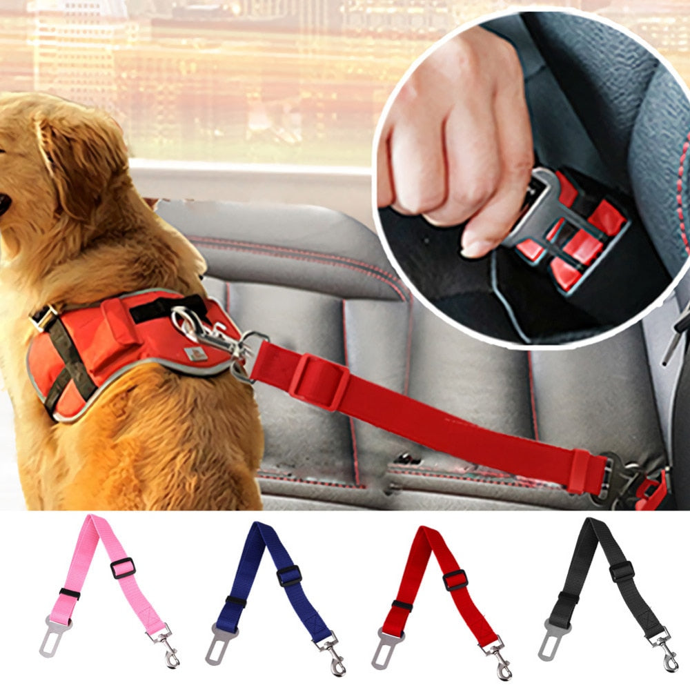 Adjustable Pet Dog Cat Car Safety Seat Belt Harness Vehicle Seatbelt Lead Leash