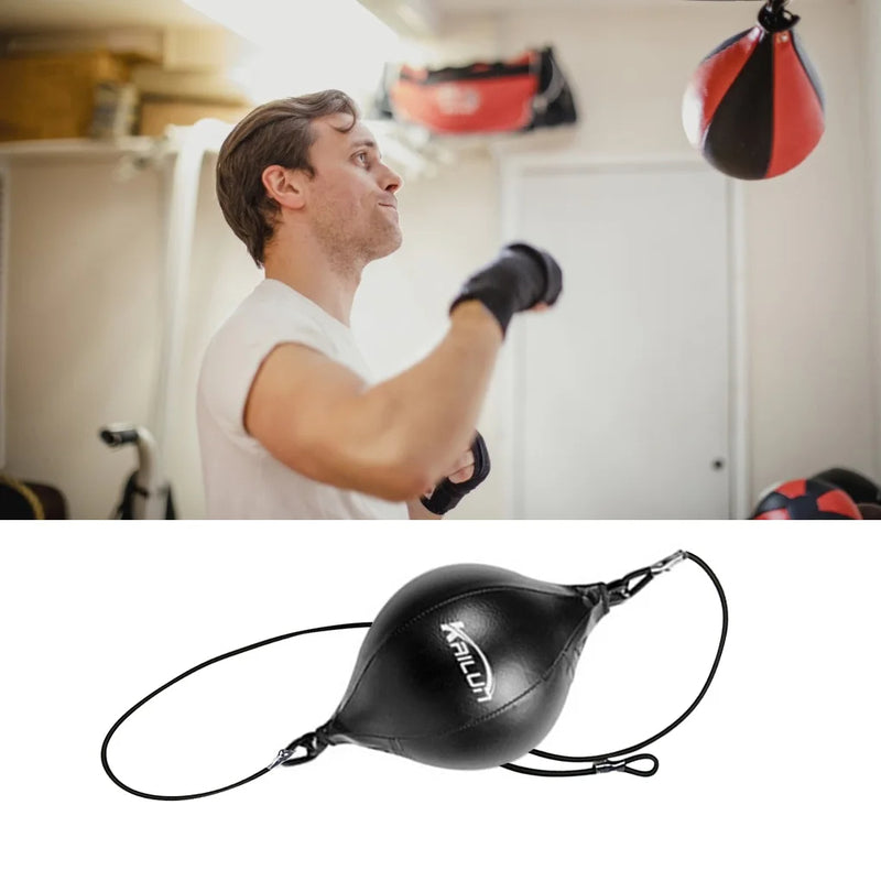 PU Leather Double End Boxing Speed Bag Reflex Ball for Enhanced Training Fitness