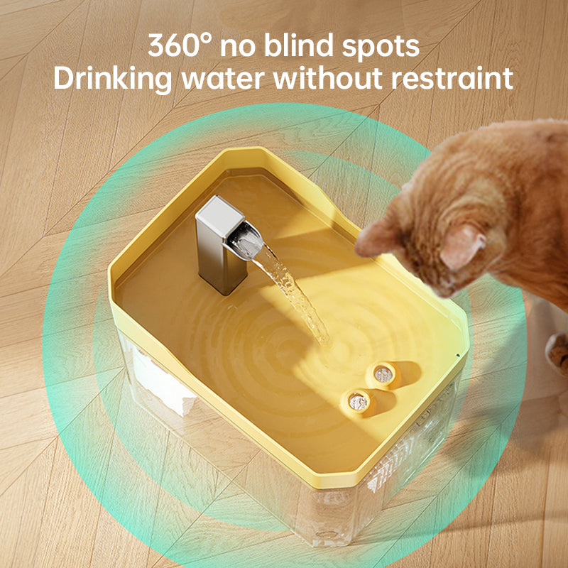 USB-Powered Pet Water Fountain with Anti-Dry Protection, 1.5L Capacity Cat Cats