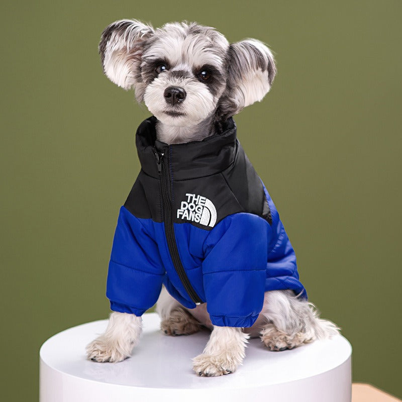The Dog Fans Windproof Warm Dog Puffer Jacket Winter Coat Large Style Pets Face