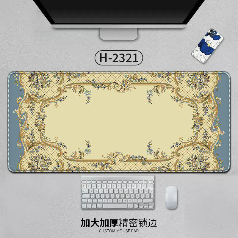 Large Persian Desk Mouse Pad Anti-Slip Natural Rubber Stitched Edge 800x400mm