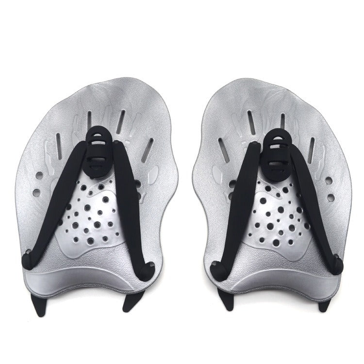 Swimming Hand Paddles Adjustable Silicone Straps Pool Resistance Training Gear
