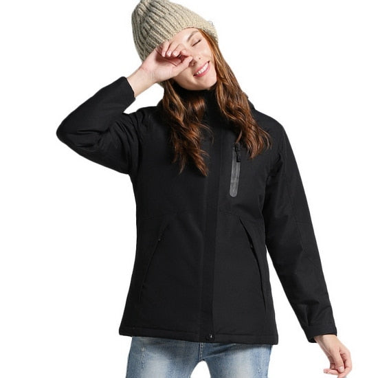 USB Heated Outdoor Jacket Windproof Waterproof Thermal Ski Camping Coat