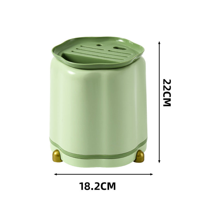 Rotating Tool Holder Petal Top Rack Slotted Openings Utensil Organiser 22cm