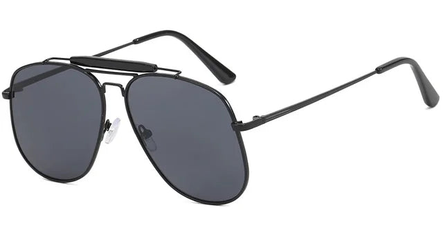 Women Pilot Sunglasses Metal Frame Oversize UV400 Square Luxury Sun Glasses