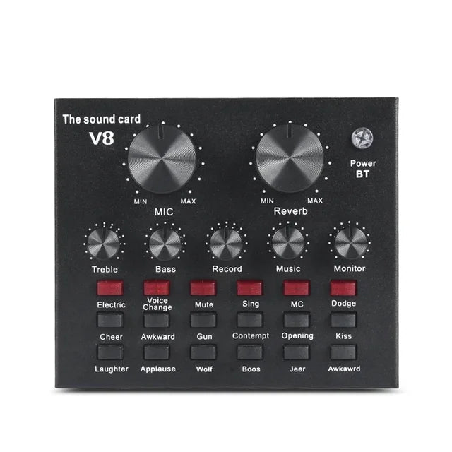 Podcast Equipment Bundle BM800 Condenser Microphone W/ Live Sound Card Mic