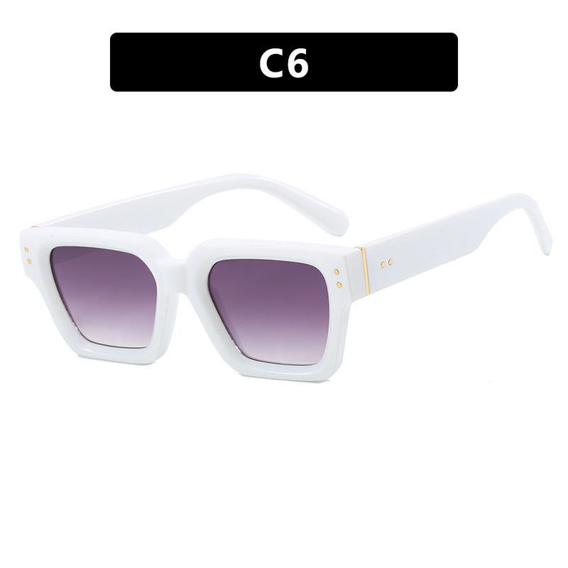 Retro Square Sunglasses UV400 Protection Lightweight Durable Polycarbonate Lens