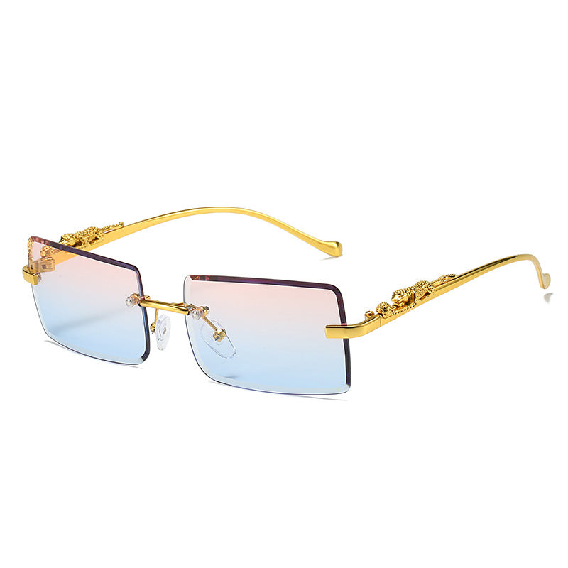 Rimless Square Sunglasses UV400 Polarized Scratch Resistant Lightweight Durable