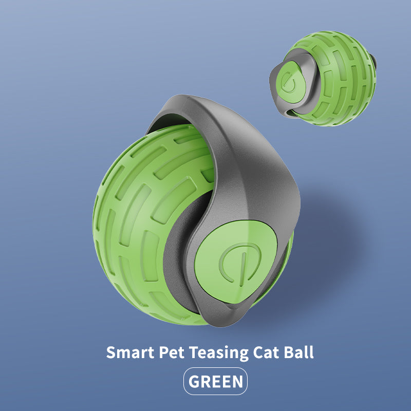 USB Rechargeable Smart Pet Teasing Cat Ball – Auto Rolling Toy for Cats 3 Colours