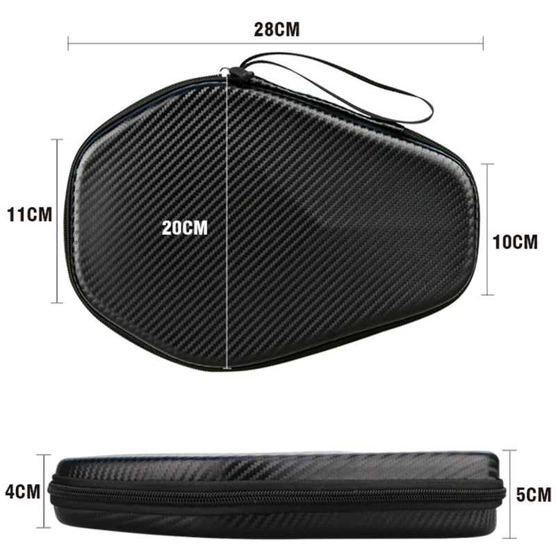 Table Tennis Paddle Case - Durable EVA PU Waterproof Storage Bag Portable