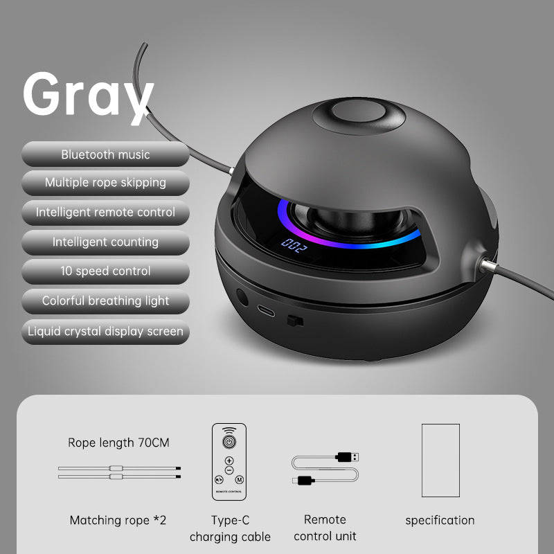 Smart Jump Rope Machine 10-Level Adjustable Speed LED Display Bluetooth Sync