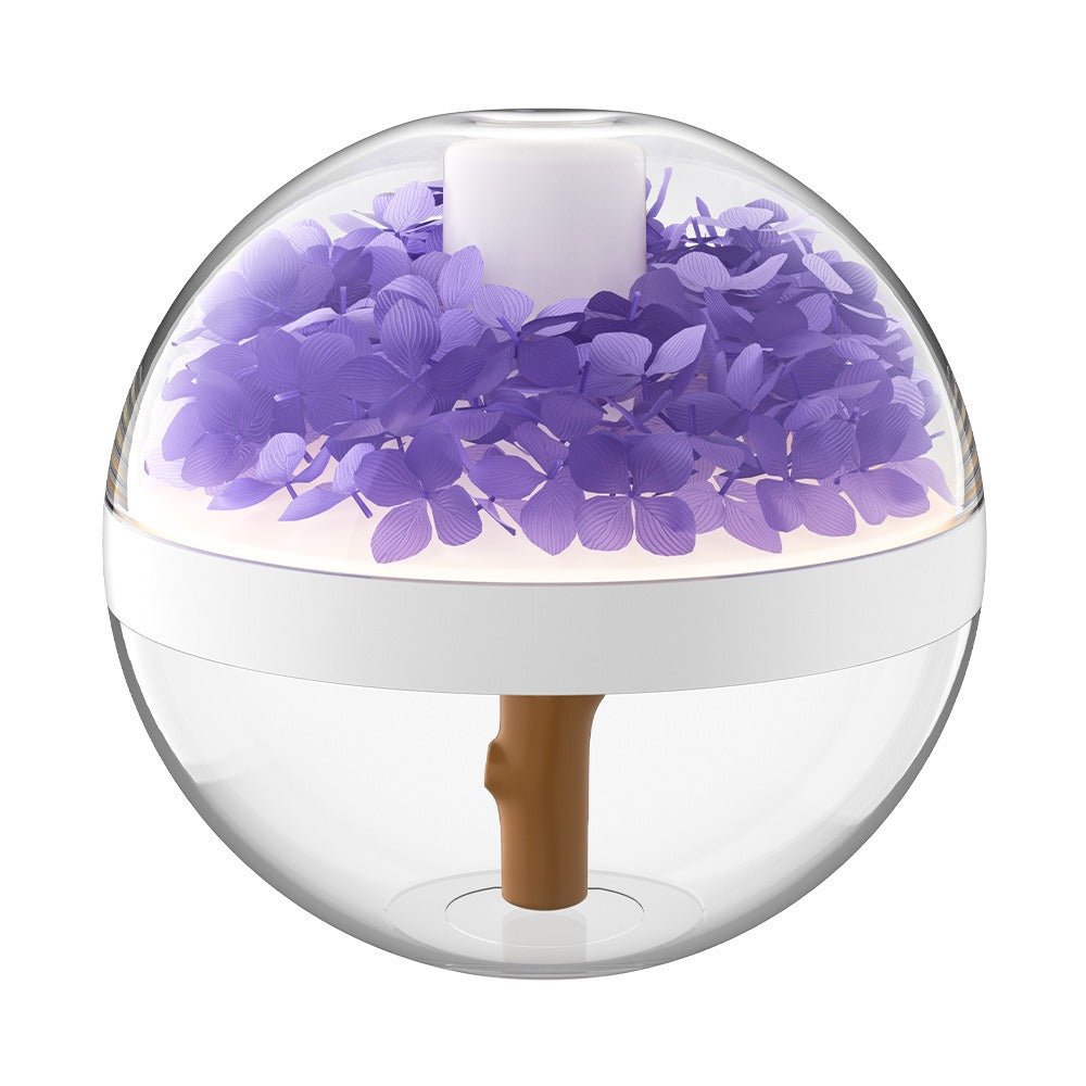 Eternal Flower Humidifier with Soft Light, Wireless Hydration Device, 270ml Water Tank