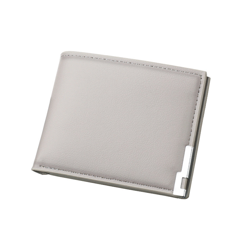 Men's Slim Wallet Multi Card Holder Driver License Slot RFID Blocking Leather