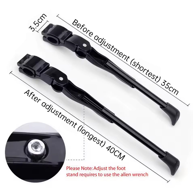 Adjustable Bicycle Side Stand Rack Parking Support for 22-26 Inch Mountain Bikes