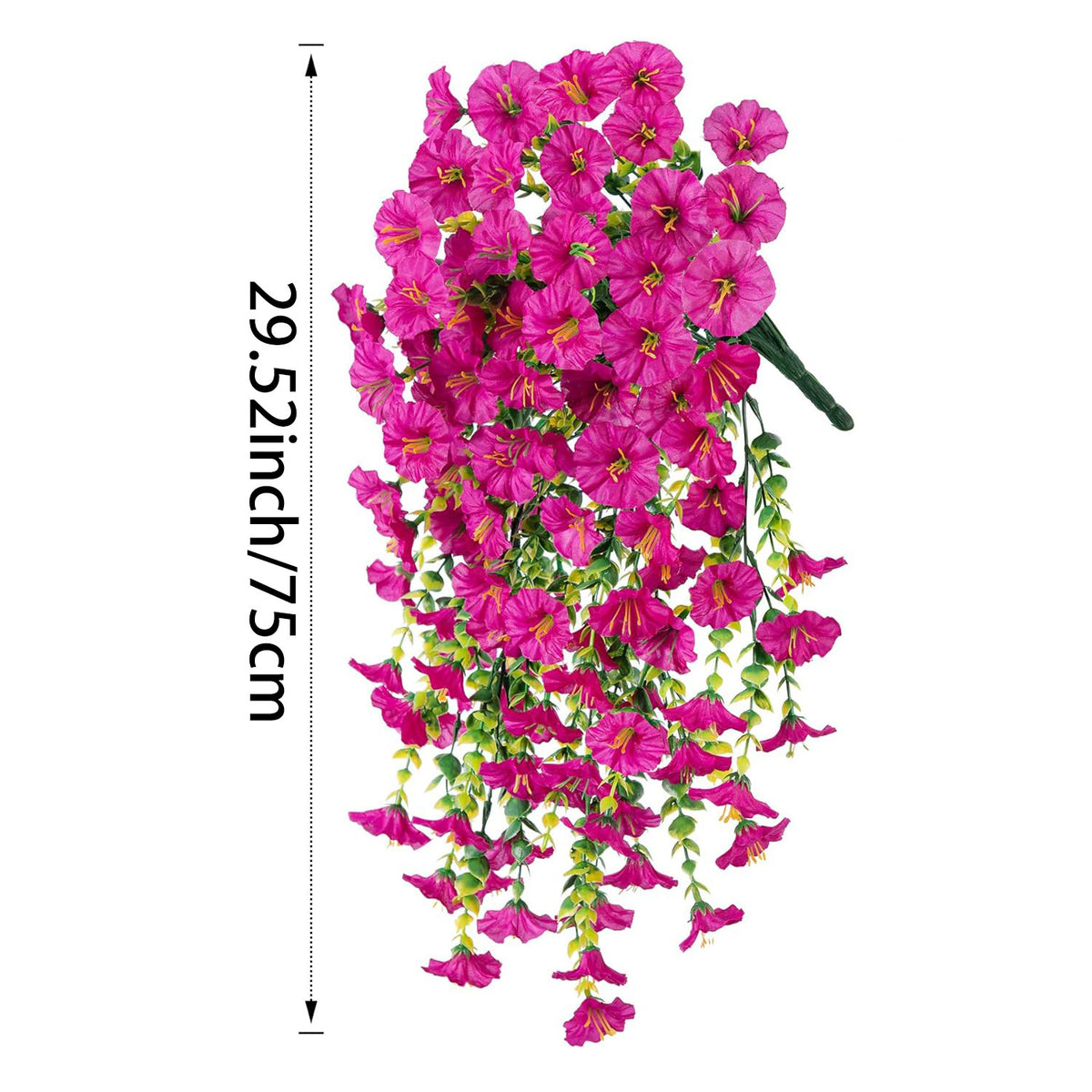 Faux Trumpet Vine Hanging Flower Garland 75cm Artificial Plant Display Decor