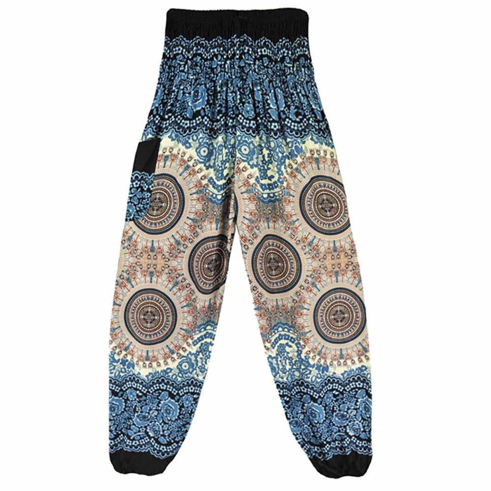 Women's Boho Harem Pants Hippie Style Yoga Trousers One Size Comfort