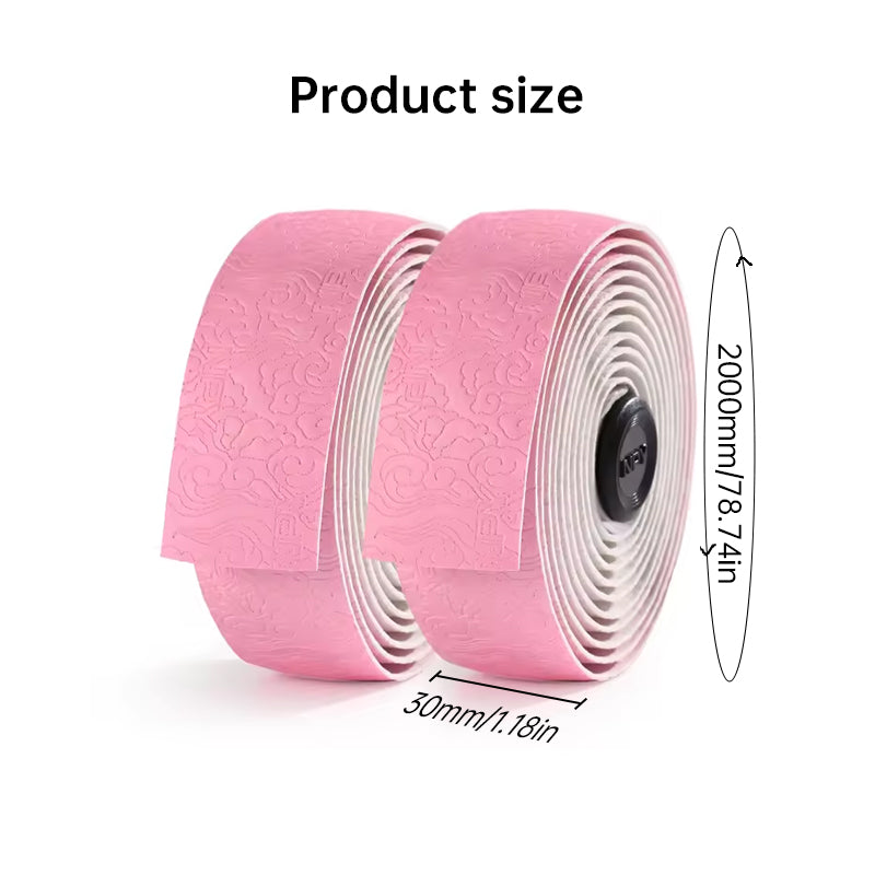 Gradient Double-Pinyin Road Bike Handlebar Tape for Shock Absorption, Breathable