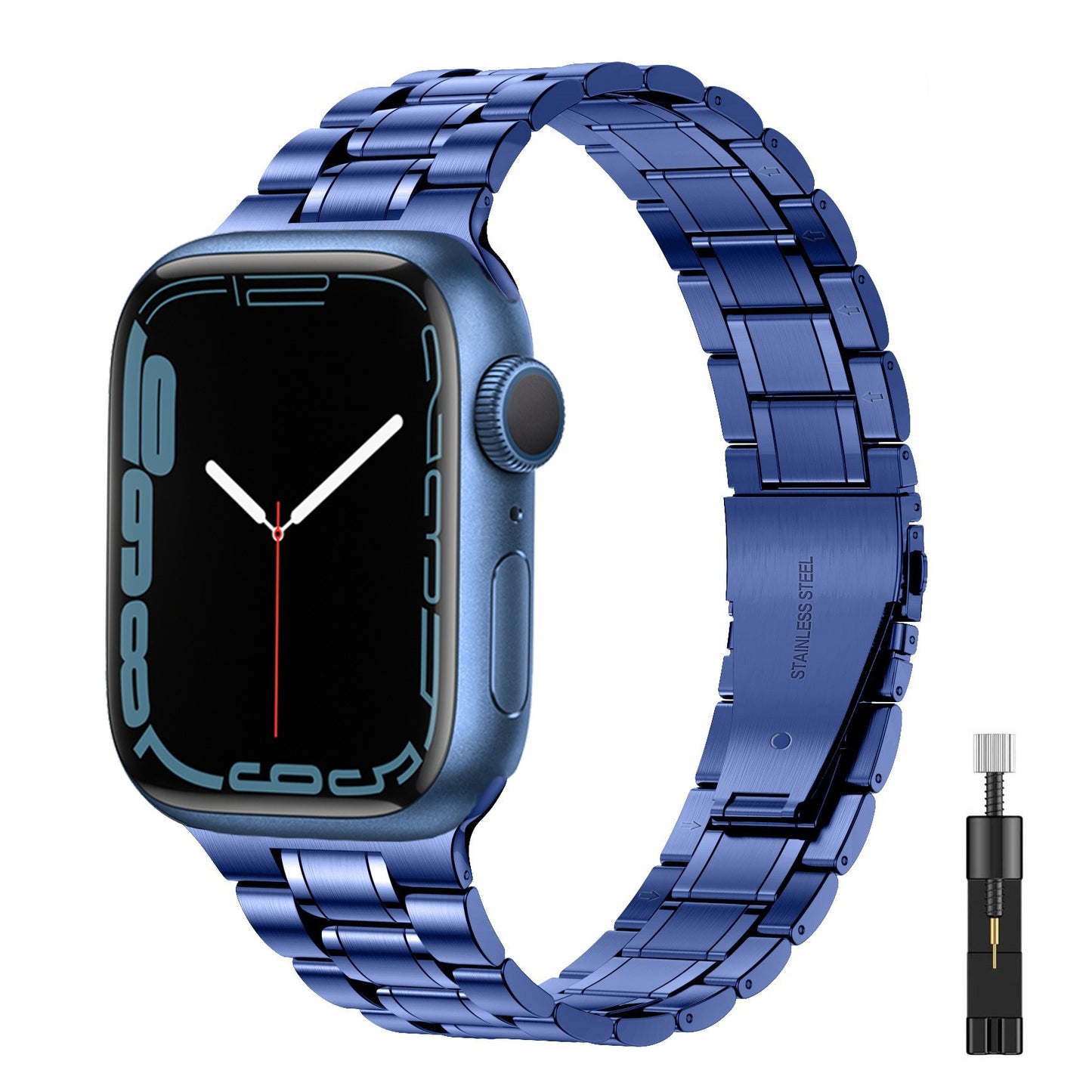Stainless Steel Metal Strap for Apple Watch 3 4 5 6 7 8 9 Ultra Silver Rose Gold