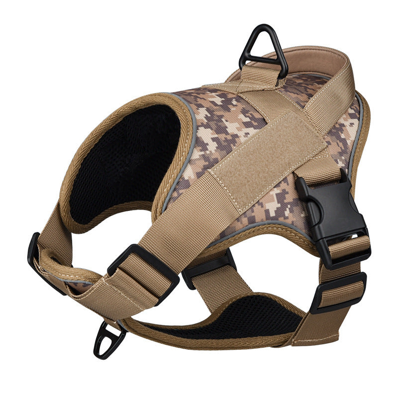 Tactical Dog Harness Vest Reflective Military Style Medium Large Dogs
