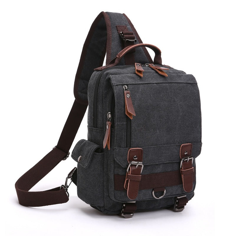 Men's Women's Canvas Backpack Travel Shoulder Bag Laptop Rucksack School Bags