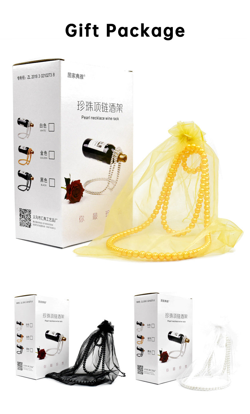 Pearl Wine Rack Elegant Holder for Champagne White Decor Home Decoration