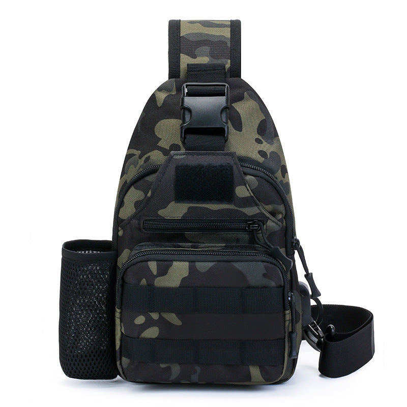 Tactical Crossbody Sling Bag MOLLE USB Chest Pack Outdoor Shoulder Travel Bag