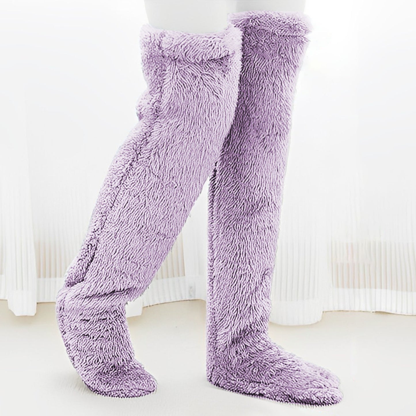 Ultra-Warm Plush Leg Warmers Long Socks Unisex Thick Thermal Knee Pads 13 Colours