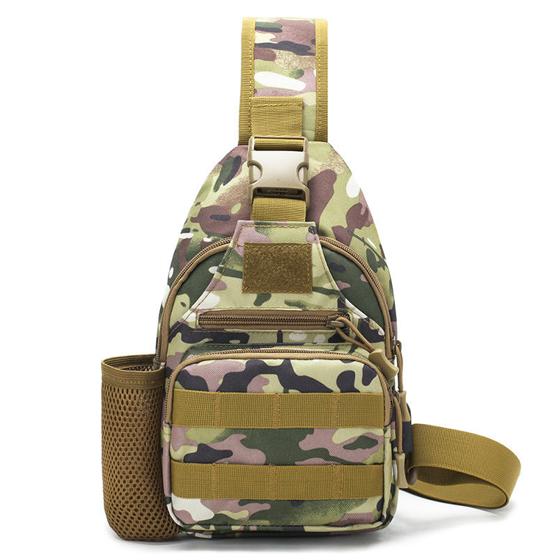 Tactical Crossbody Sling Bag MOLLE USB Chest Pack Outdoor Shoulder Travel Bag
