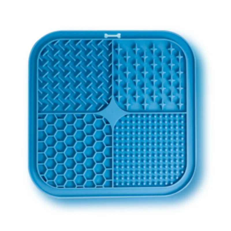 Silicone Pet Licking Mat Slow Feeder Suction Cup Anti-Choke Dish Dog Cat Bowl