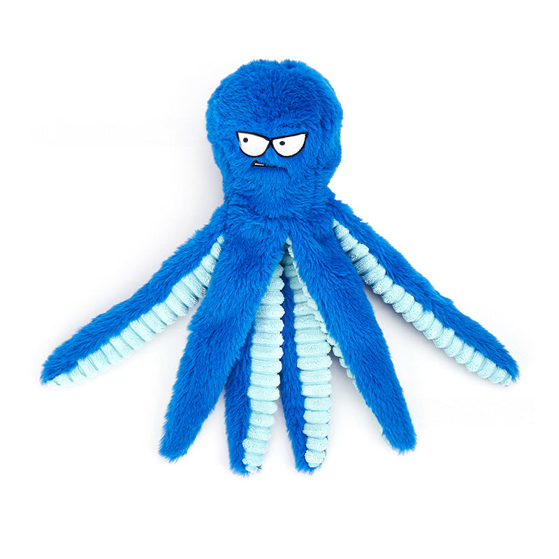 Indestructible Squeaky Plush Dog Toy Octopus Chew Resistant Pet Puppy Soft Gift