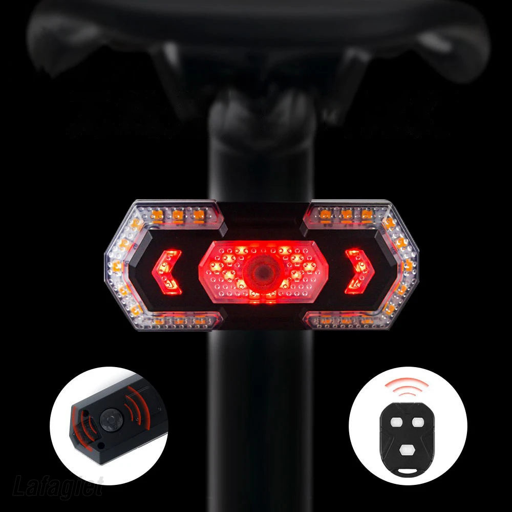 Wireless Bicycle Rear Lamp Remote Turn Signal LED Taillight Safety Cycling Gear