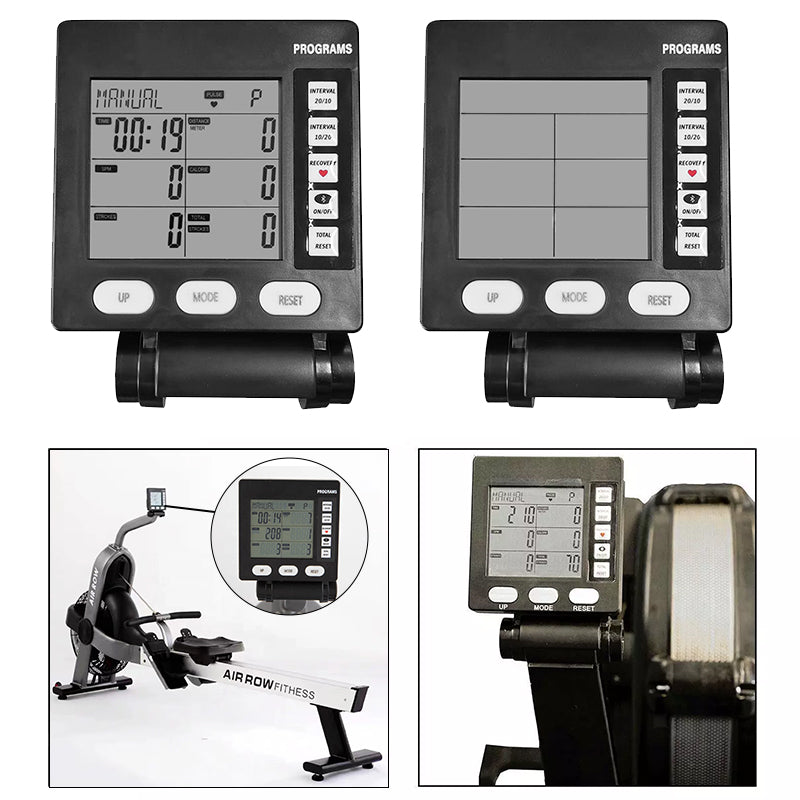 Multifunctional Rowing Machine Counter, LCD Display, Calorie & Speed Tracker