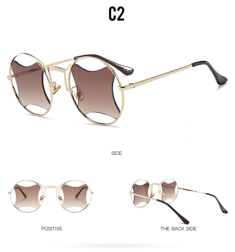 UV400 Protection Metal Frame Polycarbonate Lens Non-Polarised Trendy Sunglasses