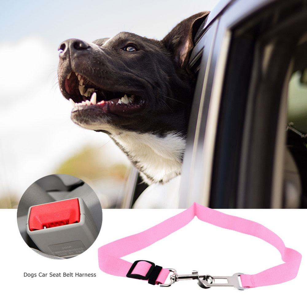 Adjustable Pet Dog Cat Car Safety Seat Belt Harness Vehicle Seatbelt Lead Leash