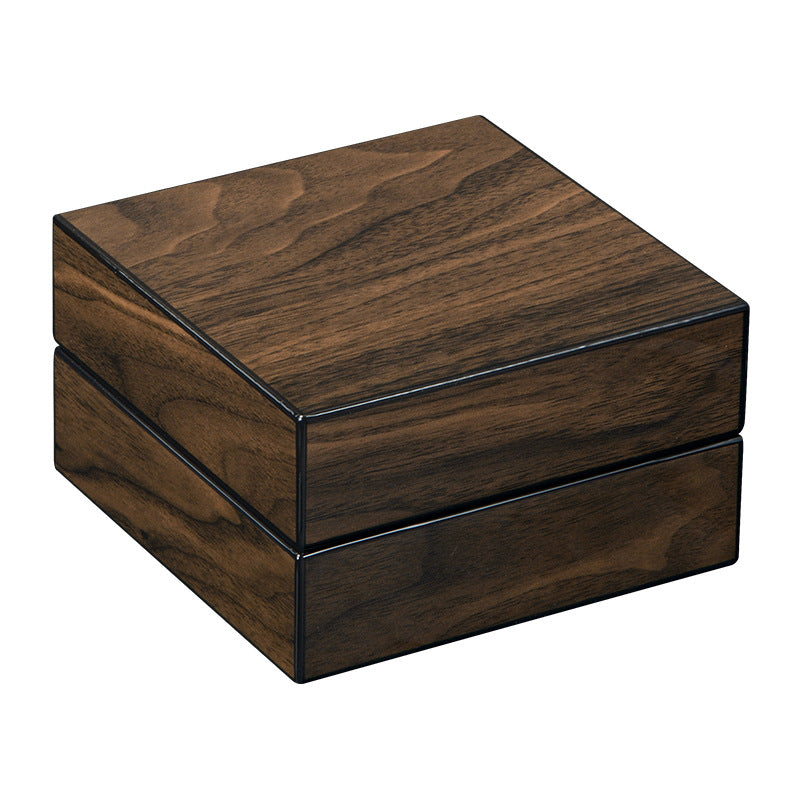 Walnut Wood Cigar Ashtray Set with Cutter Holder Drill Ashtray Compact Design Gift