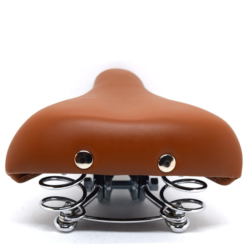 Vintage Bicycle Saddle Seat with Rivets Comfortable Cushion in Black, Brown, White