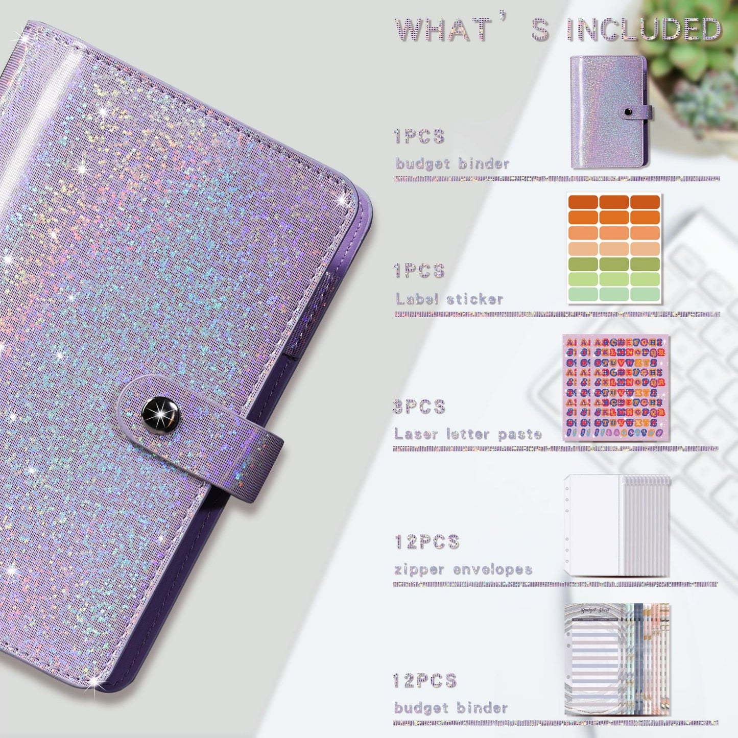 A6 Glitter Bookkeeping Notebook Budget Financial Planning Manual Accounts Book