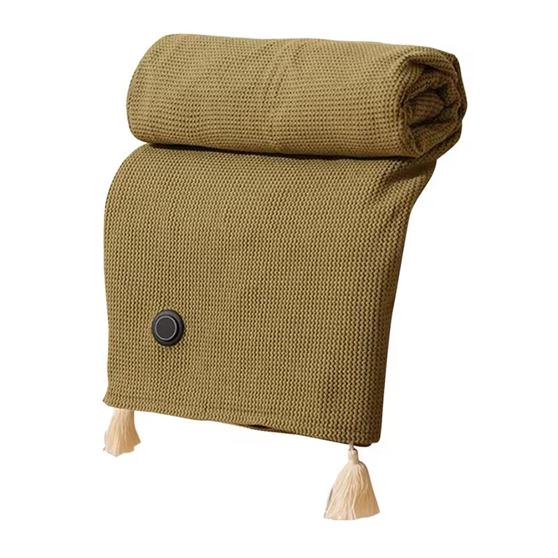 USB Heated Shawl Blanket Portable Wearable Electric Throw with Zipper 3 Heat Levels