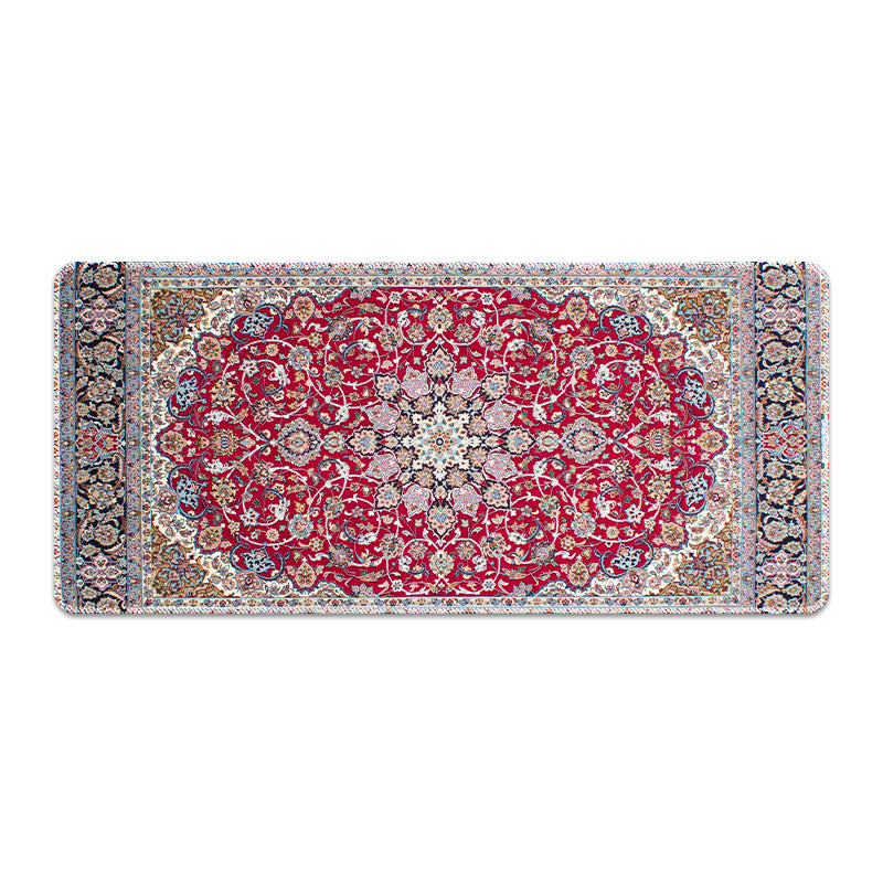 Large Persian Desk Mouse Pad Anti-Slip Natural Rubber Stitched Edge 800x400mm