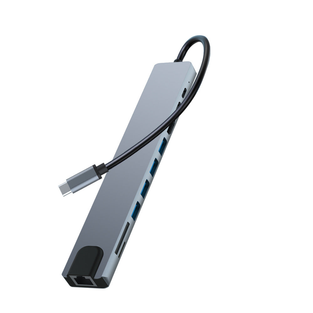 Type-C HUB 10-in-1 Dock HDMI 4K USB 3.0 USB 2.0 SD TF Ethernet PD100W Adapter