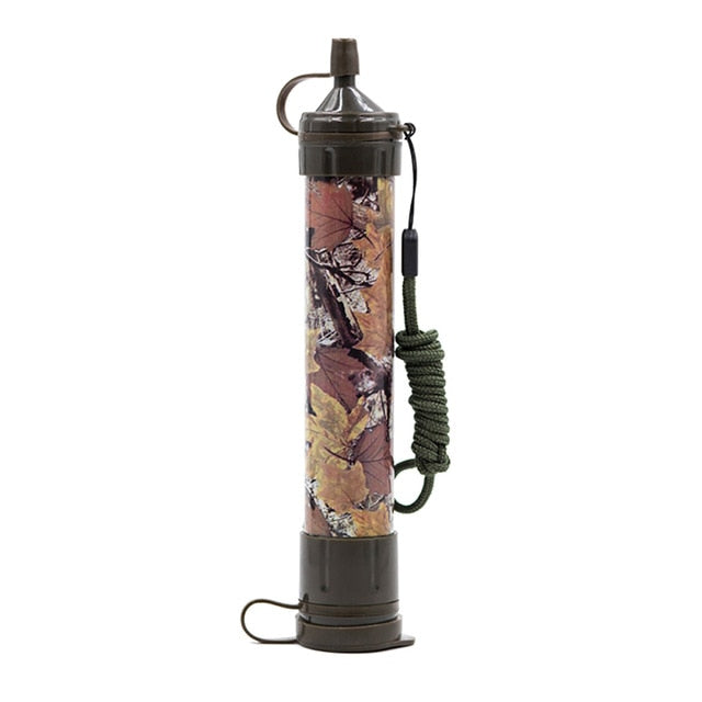 Portable Water Filter Straw Survival Emergency Gear Outdoor Purification Tool