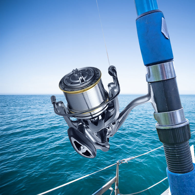 17+1BB 8000-14000 Series Aluminium Alloy Spool Fishing Reel 4.8:1 Gear Ratio Durable
