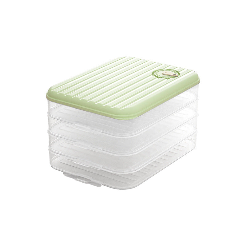 Dumpling Box Frozen Fresh Storage Stackable Snap Latch Vent 29.5cm 22cm 6cm