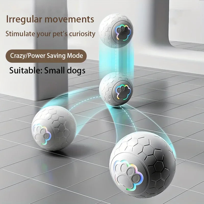 Interactive Rechargeable Pet Toy Ball Bite Resistant Automatic Smart Bouncing Balls