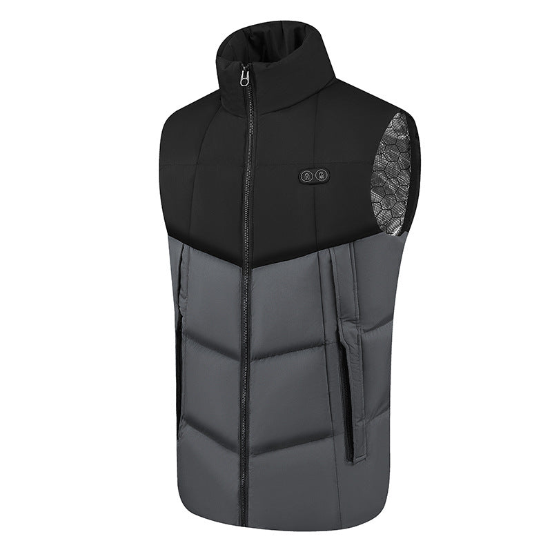 Men's Dual Control Electric Heated Vest with Intelligent Temperature Regulation