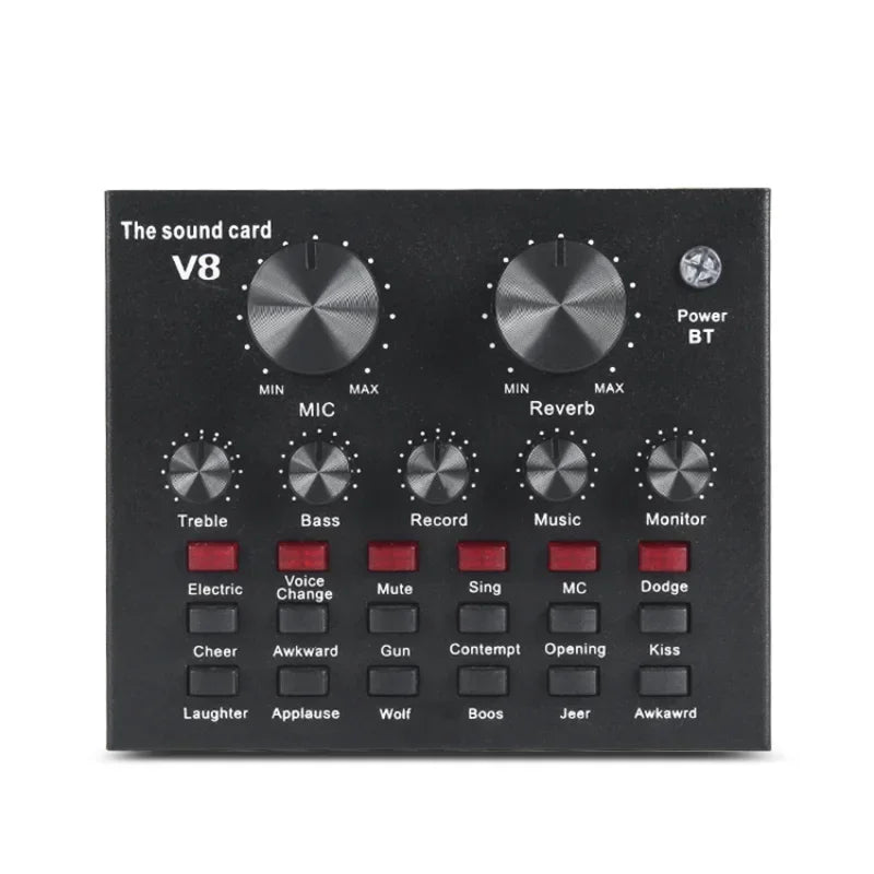 Podcast Equipment Bundle BM800 Condenser Microphone W/ Live Sound Card Mic