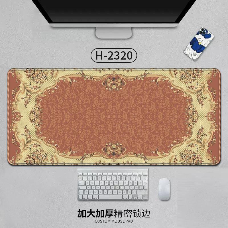 Large Persian Desk Mouse Pad Anti-Slip Natural Rubber Stitched Edge 800x400mm