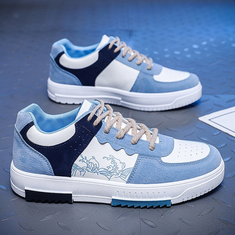 Men's Low Cut Detailed Artwork Two Tone Sports leisure Shoes Footwear